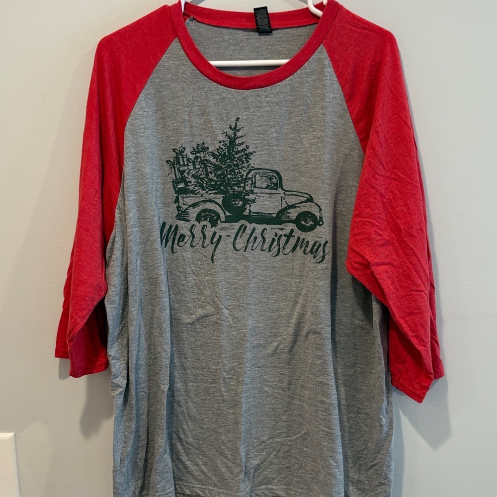 Anvil Red and Gray Tri-Blend Tee